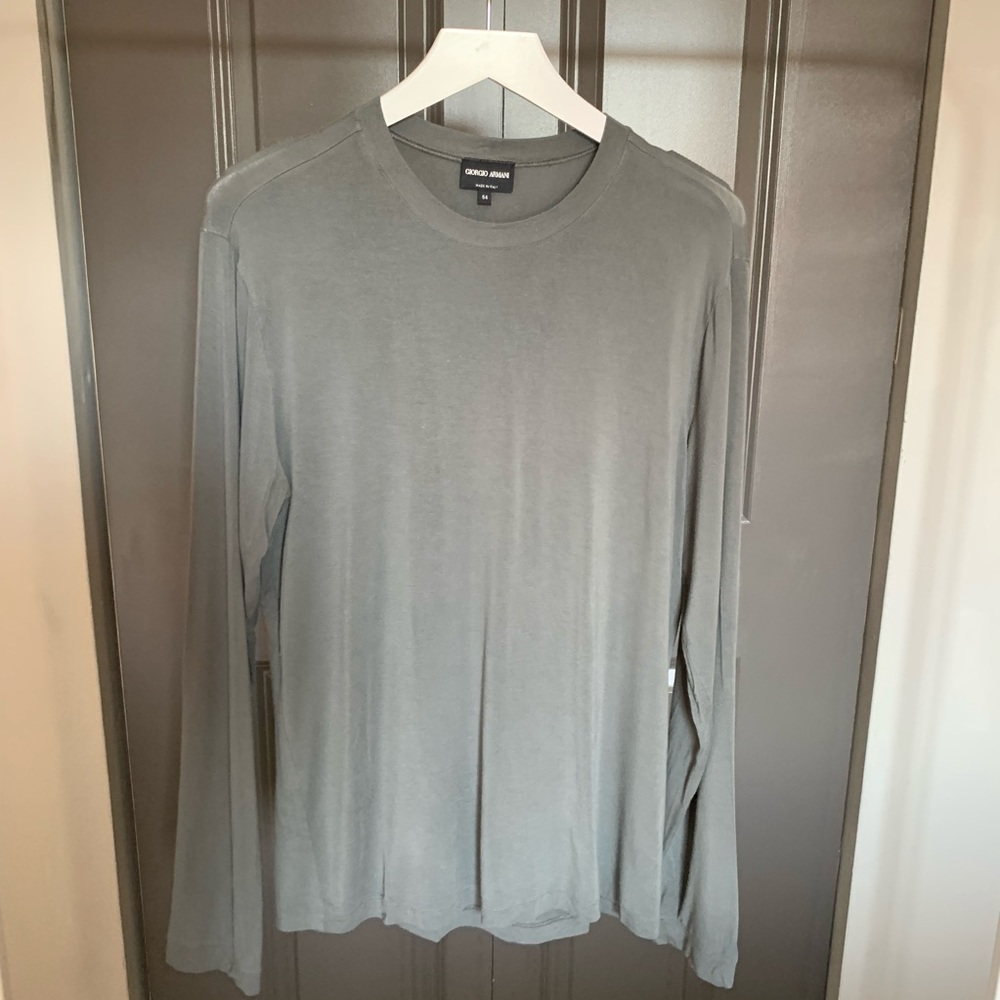 Giorgio Armani crew neck long sleeve tee. Medium